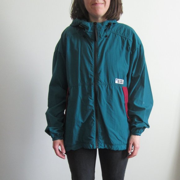 Late 80s early 90s turquoise windbreaker - Picture 1 of 3